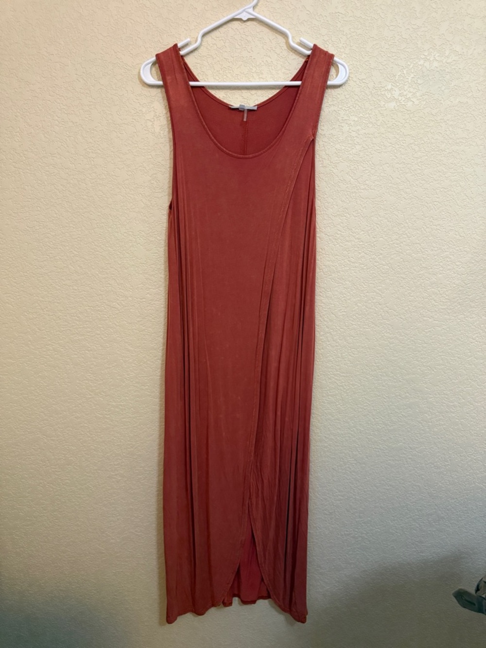 Sleeveless Rust Flowy Shirt - Casual Tank Style